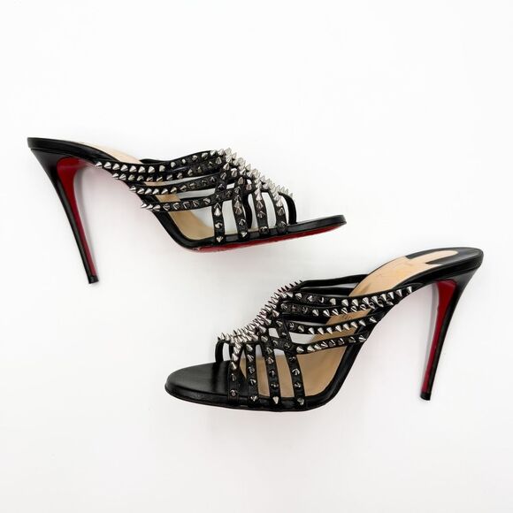 Christian Louboutin Martha Spike Accents100 Heels Mules EU 39.5 US 9.5 - Picture 6 of 12